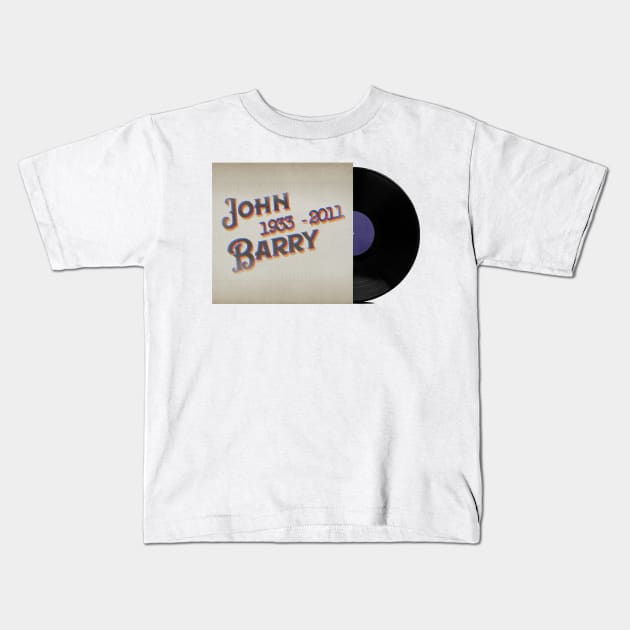 RETRO VINYL JOHN BARRY Kids T-Shirt by elSALMA